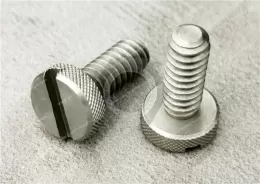 Slotted Stainless Steel Low-Profile Knurled-Head Thumb Screws