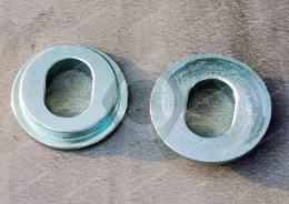 20 # steel machining parts, JX-21JG420-D21.4-10.2-ST, CNC carbon steel machined parts auto parts non-standard oval nuts, automotive manufacturing application solutions, surface treatment environmental protection ROHS color zinc