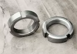 JX-21JG421-M27-37.2-ST, CNC carbon steel machined parts auto parts round nuts, self-locking nuts, automotive manufacturing application solutions, surface treatment environmental protection ROHS zinc-nickel alloy, neutral salt spray over 720 hours