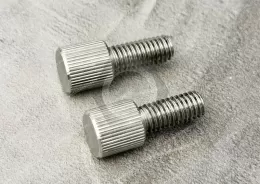 JX-21ZD125-M6-14-H10-SS, Stainless Steel High-Profile Knurled-Head Thumb Screws