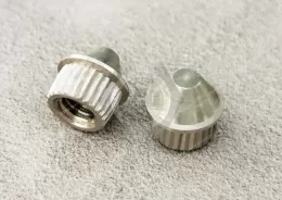 JX-21ZD126-M4-6-7-SS, CNC stainless steel machined knurled nuts