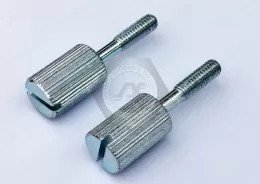 JX-21JG153-M4-18-H10-ST, Slotted Narrow Knurled-Head Thumb Screws, Surface treatment ROHS environmental protection color zinc