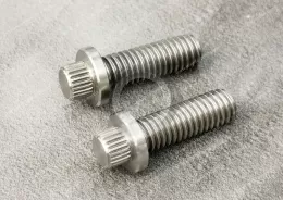 JX-21JG155-M6-18-D10-SS, Stainless Steel Low-Profile Knurled-Head Thumb Screws M6