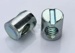 Dowel Nuts for Wood&Iron galvanized cylindrical pin punching horizontal hole pre-buried connection hammer nut heterogeneous custom one word hammer mother screw, JX-21PIN352