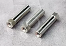 Brasss machined parts, surface treatment with environmental nickel plating, JX-21JG456-M3-D6-25-B