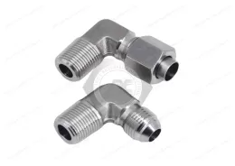 Q654 Flared taper thread right angle pipe joint&37° Flared Fittings with Thread Sealant for Stainless Steel Tubing