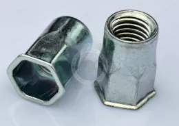 Thin Head Open end Half hexagon inside and outside body  blind rivet nuts --Open end