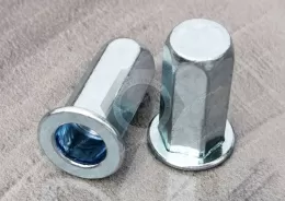 Flat head Closed End Full Hexagonal body blind rivet nuts --Closed end