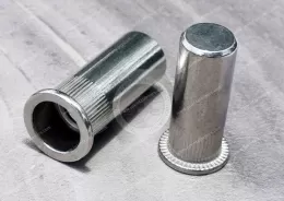 Flat Head Closed end Round Body Knurled Plain Blind Rivet Nuts—Closed End